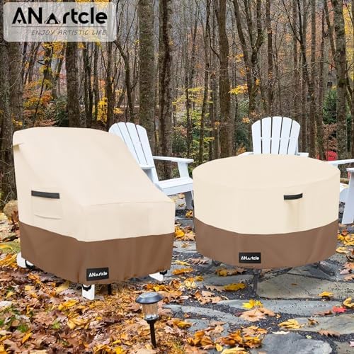 ANartcle Round Patio Table Covers 50inch, 100% Waterproof 600D Heavy Duty - Image 6