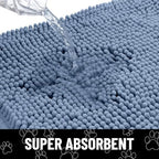 Smiry Dog Door Mat for Muddy Paws, Absorbent Non Slip Dirt Trapper - Image 5