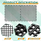 5 Pcs Ground Protection Mats, Interlocking Black 23.6 x 23.6 in - Image 3