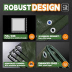 RAINDEWAY 10x10 Feet Tarps Heavy Duty Waterproof 10.5 Mil Multipurpose Tarp - Image 4