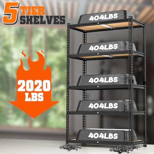 LEVELEVE 5-Tier Storage Shelving Unit, - Image 4