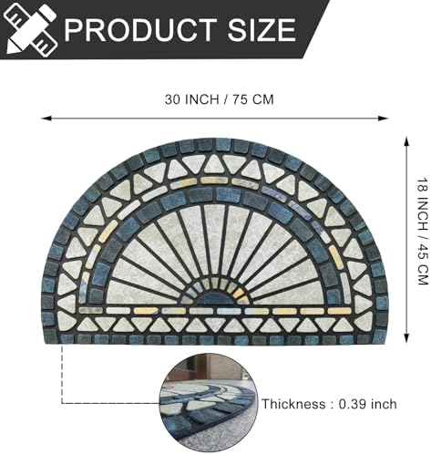 CHICHIC Front Door Mat 18"x30" Outdoors Heavy Duty Rubber Mat - Image 3