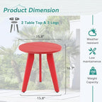 HDPS Outdoor Side Table, Small Round End Table - Image 3