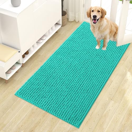 OLANLY Dog Door Mat for Muddy Paws 44x24, Extra Absorbent Chenille Mud Mat by OLANLY