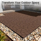 Interlocking Deck Tiles Outdoor Waterproof 44 Pack, Plastic Snap Together Patio - Image 7