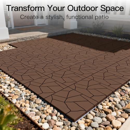 Interlocking Deck Tiles Outdoor Waterproof 44 Pack, Plastic Snap Together Patio - Image 7
