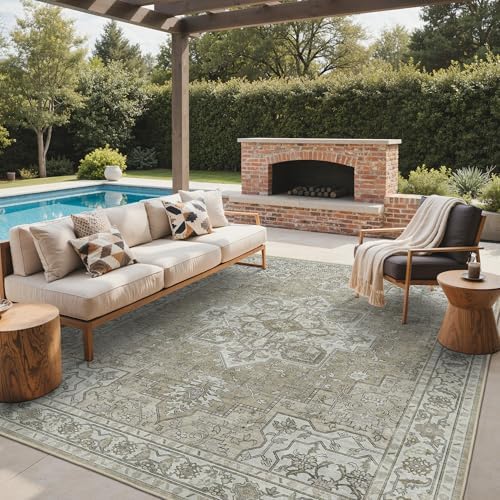 GENIMO Indoor Outdoor Rug, Washable by GENIMO