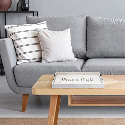 Elegant Designs HG2000-WMB Decorative Wood Serving Tray w/Handles, 15.50" x 12" - Image 4