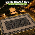 YONILE Solar LED Outdoor Rug 9x12 ft Waterproof - Image 3