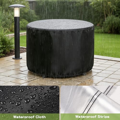 Round Patio Bar Height Table and Chair Cover - Image 3
