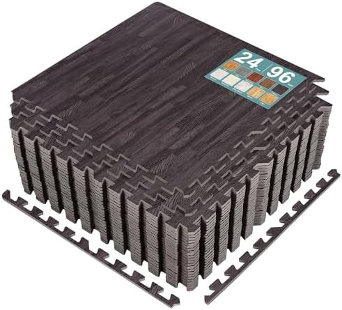 Sorbus Interlocking Wood Grain Foam Floor Tiles by Sorbus