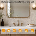 Beige Pebble Mosaic Tile, 8 Sheets - Image 2