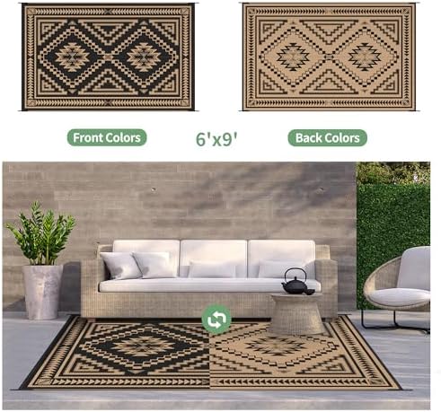 GENIMO Outdoor Rug, Waterproof Plastic Rugs - Image 4