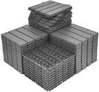 60 sq. ft Plastic Interlocking Deck Tiles, 60 Pack Patio Deck Tiles, Patio by MinCHI257