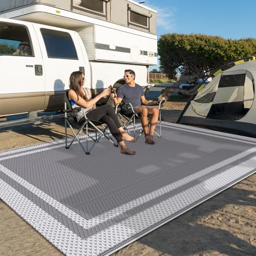 HappyTrends Outdoor Rug Portable Plastic Straw Camping Rugs - Image 6