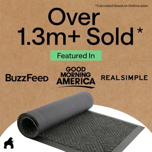 GORILLA GRIP WeatherMAX Door Mat, Indoor Outdoor Use - Image 4