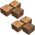 Yaheetech 54PCS Acacia Interlocking Deck Tiles Outdoor Patio Flooring by Yaheetech