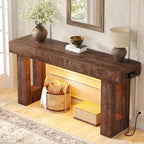 Unikito 63" Console Table with Sensor Light & AC Outlets with USB-C Ports - Image 6