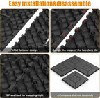 44 Pack Interlocking Deck Tiles, All-Weather Outdoor Deck Tiles - Image 4