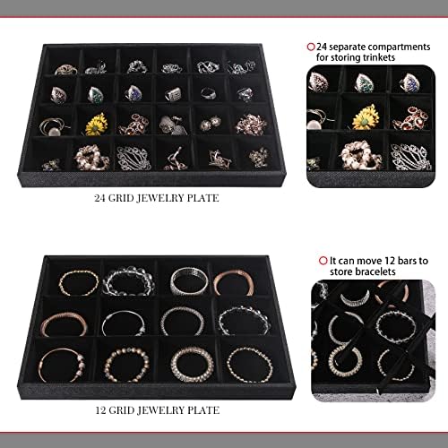 Julysky 4 Pcs/set Stackable Jewelry Organizer Trays - Image 5