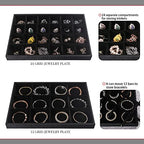 Julysky 4 Pcs/set Stackable Jewelry Organizer Trays - Image 5