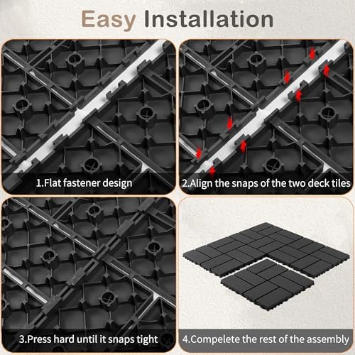 Interlocking Deck Tiles 44 Pack, All Weather Use - Image 7