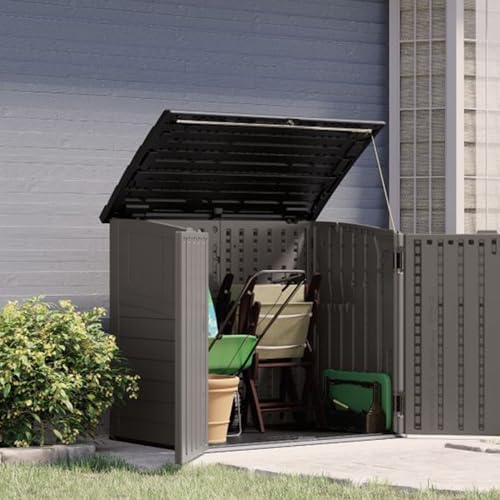 Suncast 34 Cu Ft Horizontal Storage Shed, Stoney Black - Image 6