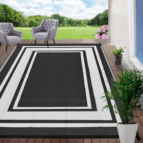 RURALITY Plastic Straw Outdoor Mats 5 ft by 8 ft by RURALITY