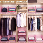 Remerry 3 Pcs Stackable Closet Organizers and Storage Basket - Image 5