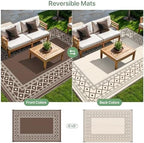 GENIMO Outdoor Rug, Waterproof Plastic Rugs - Image 4