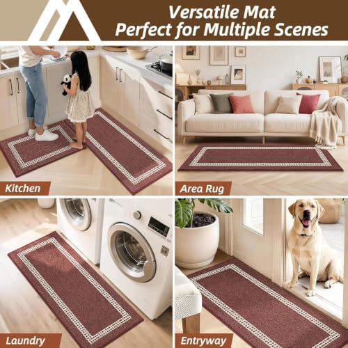COSY HOMEER Kitchen Rugs Sets of 2 Non-Slip Washable - Image 6