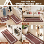 COSY HOMEER Kitchen Rugs Sets of 2 Non-Slip Washable - Image 6