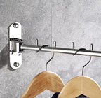 Clothes Hanger Rack Swing Arm, Folding Clothes Hanger Wall Mounted Space Saving - Image 4