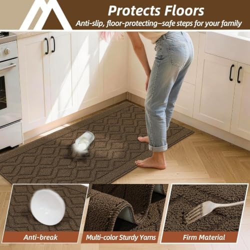 COSY HOMEER Kitchen Rugs 24"x35" Non-Slip Washable Kitchen Mats - Image 6