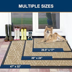 Smiry Front Door Mat Outside Entrance, Low Profile Rubber Doormat - Image 2