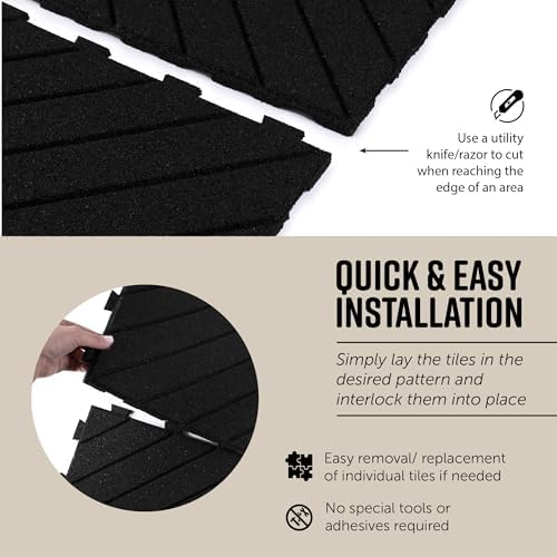 Playsafer Slatted Rubber Interlocking Tile - Image 4