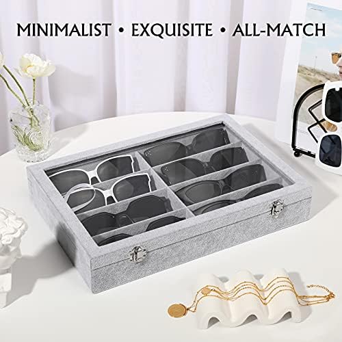 Emibele Glasses Organizer Jewelry Tray, 8 Grids - Image 6