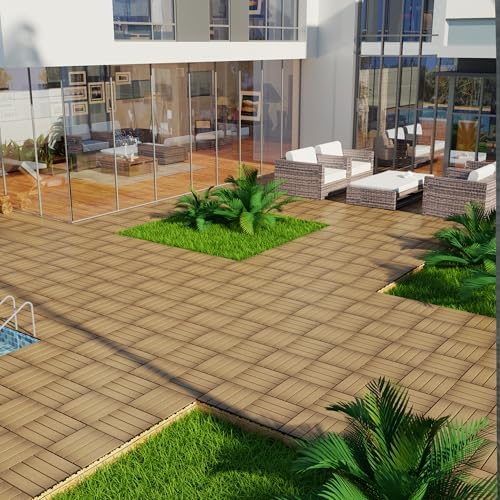 11.8" Wood-Plastic Composite Interlocking Deck Tiles - Image 6