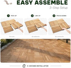 Acacia Interlocking Deck Tiles, 6 Slats - Image 3