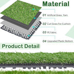 Windyun 8 Pack Artificial Grass Turf Interlocking Deck Tiles 12" x 12" Thick - Image 6