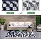 GENIMO Outdoor Rug, Waterproof Plastic Rugs - Image 3