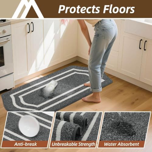 COSY HOMEER Long Kitchen Floor Mats and Rugs Non Slip Washable - Image 3
