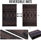 OLANLY Outdoor Rug 6x9 ft Waterproof Reversible Boho Mat - Image 2