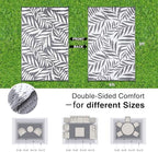 OLANLY Outdoor Rug 6x9 ft Waterproof Reversible Leaf Mat - Image 2
