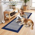 Ileading Hallway Runner Rug 2x6 ft, Washable Indoor Navy Carpet - Image 2