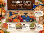 Fall Scarecrow Decorative Front Door Mat, Autumn Pumpkin Crow - Image 4