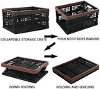 Kekow 15 L Black Plastic Collapsible Storage Basket, Folding Crates Storage - Image 3