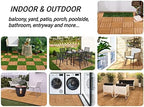 Yaheetech 27PCS Interlocking Deck Tiles Outdoor Patio Floor, Natural Wood - Image 2