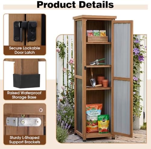 62" H Tall Narrow Outdoor Storage Cabinet - Image 3