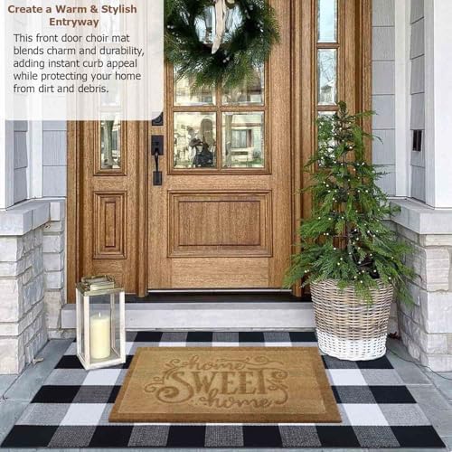 Gardenised Heavy Duty Coco Coir Doormat Non Slip PVC Baking Embossed Welcome - Image 4